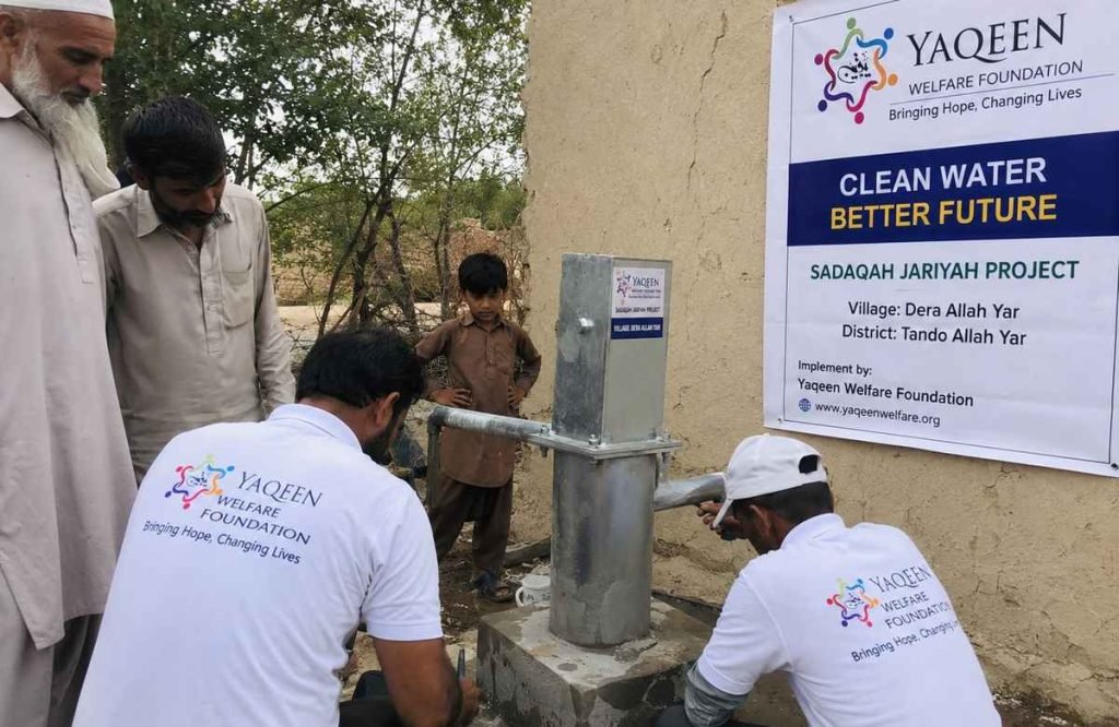 installing-water-well-from-donation