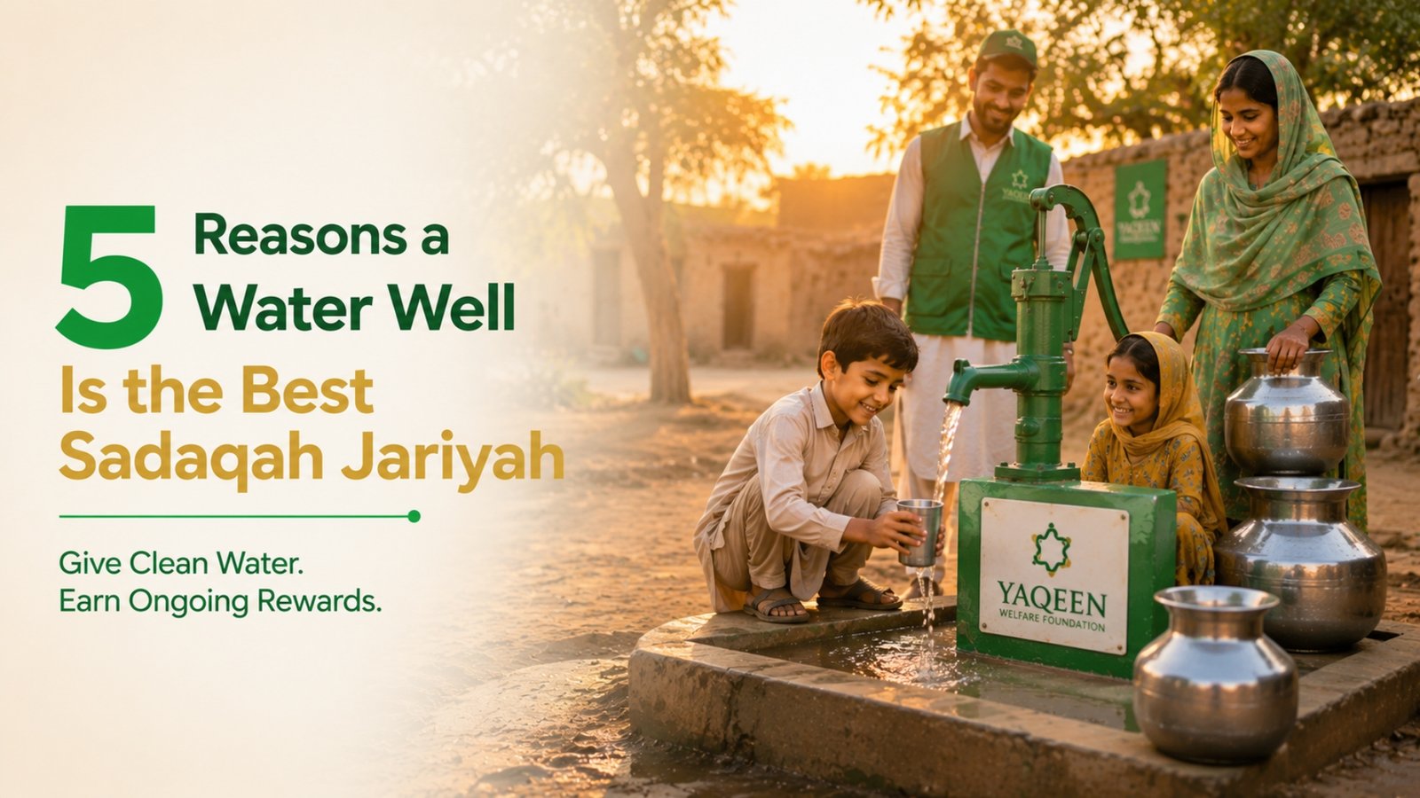 5 Reasons a Water Well Is the Best Sadaqah Jariyah